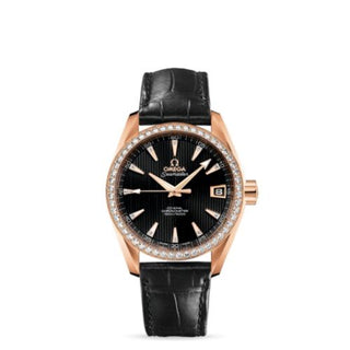 Omega - 231.58.39.21.51.001  Seamaster Aqua Terra 150M Co-Axial 38.5 Red Gold / Diamond / Black