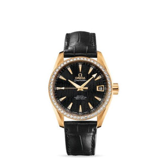 Omega - 231.58.39.21.51.002  Seamaster Aqua Terra 150M Co-Axial 38.5 Yellow Gold / Diamond / Black