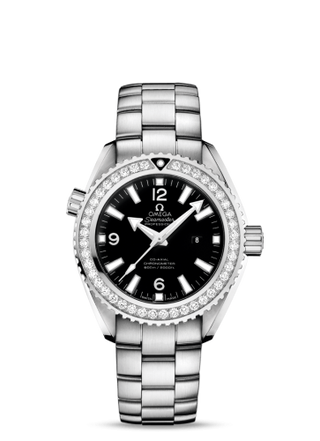 Omega - 232.15.38.20.01.001  Seamaster Planet Ocean 600M Co-Axial 37.5 Stainless Steel / Diamond / Black / Bracelet