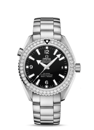 Omega - 232.15.42.21.01.001  Seamaster Planet Ocean 600M Co-Axial 42 Stainless Steel / Diamond / Black / Bracelet