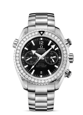 Omega - 232.15.46.51.01.001  Seamaster Planet Ocean 600M Co-Axial 45.5 Chronograph Stainless Steel /  Diamond / Black / Bracelet