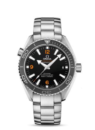 Omega - 232.30.42.21.01.003  Seamaster Planet Ocean 600M Co-Axial 42 Stainless Steel / Orange Numerals / Bracelet