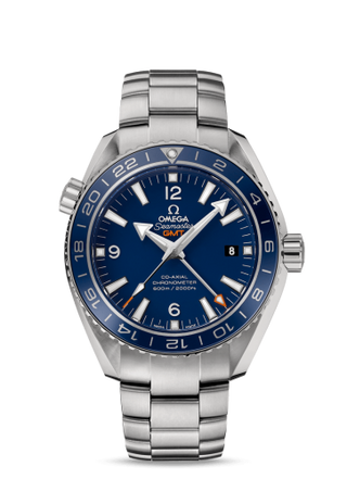 Omega - 232.90.44.22.03.001  Seamaster Planet Ocean 600M Co-Axial 43.5 GMT Titanium / Blue / Bracelet