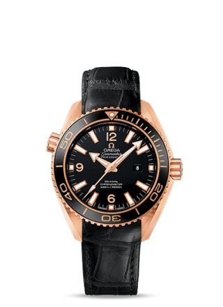 Omega - 232.63.38.20.01.001  Seamaster Planet Ocean 600M Co-Axial 37.5 Red Gold / Black / Alligator