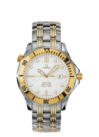 Omega - 2342.20.00  Seamaster Diver 300M Quartz 41 Stainless Steel / Yellow Gold / White / Bracelet