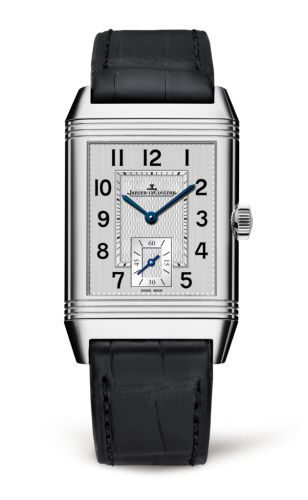 Jaeger-LeCoultre - 2438520  Reverso Classic Medium Small Seconds Stainless Steel / Silver / Alligator