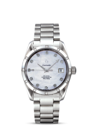 Omega - 2505.75.00  Seamaster Aqua Terra 150M Co-Axial 36.2 Stainless Steel / Diamond / MOP / Bracelet