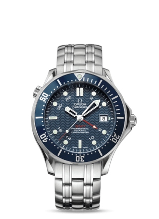 Omega - 2539.80.00  Seamaster Diver 300M Co-Axial 41 GMT Stainless Steel / Blue / Bracelet / SBS