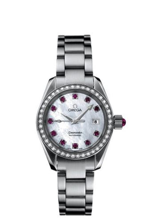 Omega - 2565.78.00  Seamaster Aqua Terra 150M Automatic 29.2 Stainless Steel / Diamond / MOP - Ruby / Bracelet