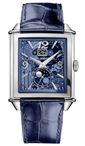 Girard-Perregaux - 25882-11-421-BB4A  Vintage 1945 XXL Large Date and Moonphases Stainless Steel / Blue Polycrystalline