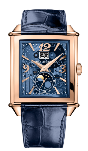 Girard-Perregaux - 25882-52-1829BB4A  Vintage 1945 XXL Large Date and Moonphases Pink Gold / Blue Polycrystalline