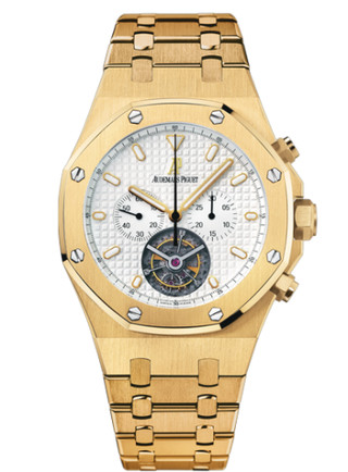 Audemars Piguet - 25977BA.OO.1205BA.02  Royal Oak Tourbillon Chronograph Yellow Gold / Silver