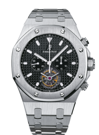 Audemars Piguet - 25977ST.OO.1205ST.02  Royal Oak Tourbillon Chronograph Stainless Steel / Black / Bracelet