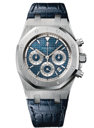 Audemars Piguet - 26022BC.OO.D028CR.01  Royal Oak 26022 Chronograph White Gold / Blue / Strap