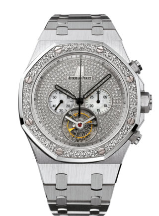 Audemars Piguet - 26039BC.ZZ.1205BC.01  Royal Oak Tourbillon Chronograph White Gold / Diamond