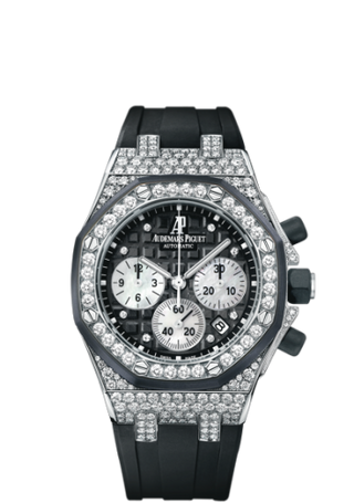 Audemars Piguet - 26092CK.ZZ.D002CA.01  Royal Oak Offshore 26092 Lady Chronograph White Gold / Black