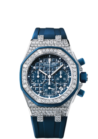 Audemars Piguet - 26092CK.ZZ.D021CA.01  Royal Oak Offshore 26092 Lady Chronograph White Gold / Blue