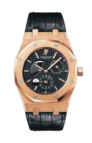 Audemars Piguet - 26120OR.OO.D002CR.01  Royal Oak 26120 Dual Time Pink Gold / Black