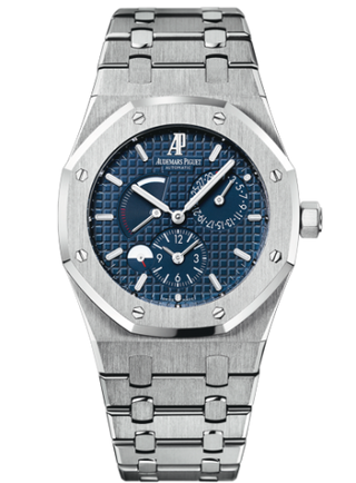 Audemars Piguet - 26120ST.OO.1220ST.02  Royal Oak Dual Time Stainless Steel / Blue