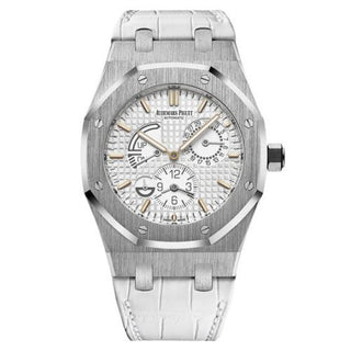 Audemars Piguet - 26124ST.OO.D011CR.01  Royal Oak 26124 Dual Time Stainless Steel / White / Strap