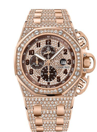 Audemars Piguet - 26215OR.ZZ.1239OR.01  Royal Oak OffShore 26215 T3 Pink Gold / Diamond / Bracelet