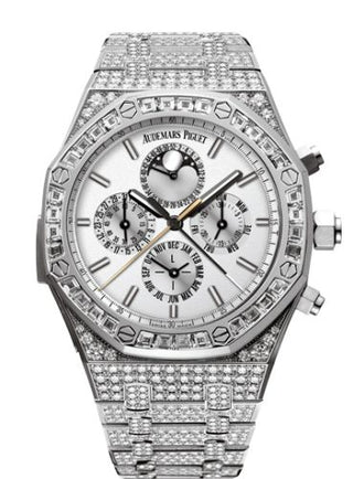 Audemars Piguet - 26222BC.ZZ.1197BC.01  Royal Oak Grande Complication White Gold / Diamond / Silver / Bracelet