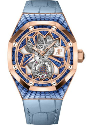 Audemars Piguet - 26228OR.SS.D314CR.01  Audemars Piguet Royal Oak Concept Flying Tourbillon Pink Gold / Baguette Sapphire