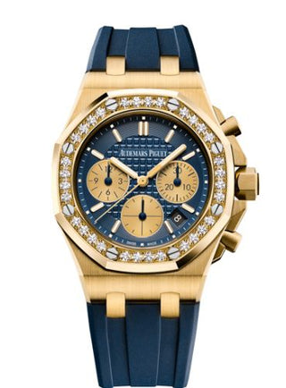 Audemars Piguet - 26231BA.ZZ.D027CA.01  Royal Oak OffShore 26231 Lady Chronograph Yellow Gold / Blue / Diamond