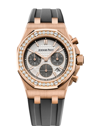 Audemars Piguet - 26231OR.ZZ.D003CA.01  Royal Oak OffShore 26231 Lady Chronograph Pink Gold / Silver / Diamond