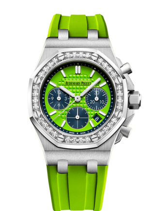 Audemars Piguet - 26231ST.ZZ.D038CA.01   Royal Oak OffShore 26231 Lady Chronograph Stainless Steel / Green / Diamond