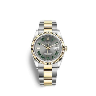 Rolex - 26233-0036  Datejust 36 Stainless Steel / Yellow Gold / Fluted / Slate - Roman / Oyster