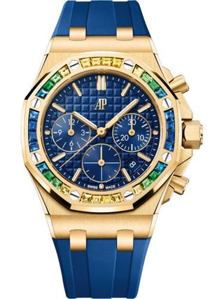 Audemars Piguet - 26236BA.YY.D346CA.01  Royal Oak OffShore 26231 Lady Chronograph Yellow Gold - Sapphire / Blue