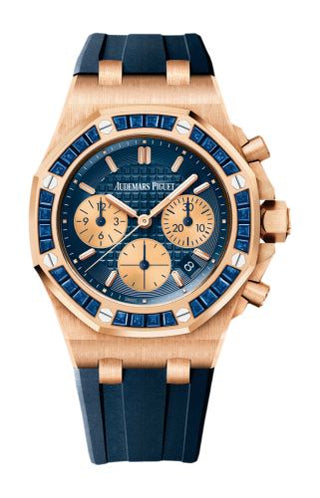 Audemars Piguet - 26236OR.SS.D027CA.01  Royal Oak OffShore Lady Chronograph Pink Gold /  Blue / Bartorelli