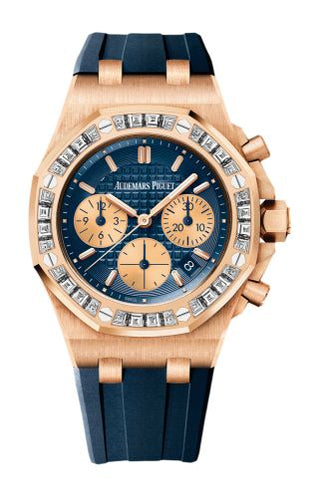 Audemars Piguet - 26236OR.ZZ.D027CA.01  Royal Oak OffShore Lady Chronograph Pink Gold /  Blue / Bartorelli