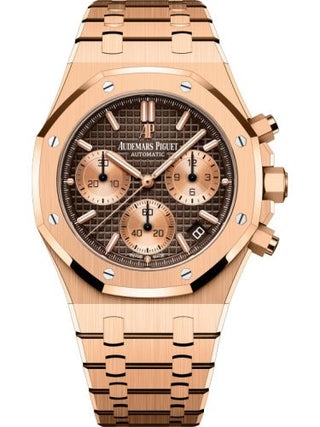 Audemars Piguet - 26239OR.OO.1220OR.02  Royal Oak Chronograph 41 Pink Gold / Brown / Bracelet