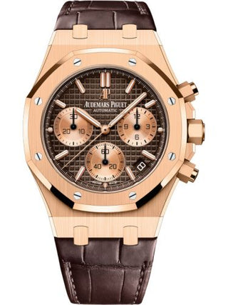 Audemars Piguet - 26239OR.OO.D812CR.01  Royal Oak Chronograph 41 Pink Gold / Brown / Alligator