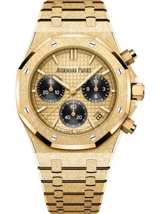 Audemars Piguet - 26240BA.GG.1324BA.01  Royal Oak Chronograph 41 Frosted Yellow Gold / Champagne / Japan