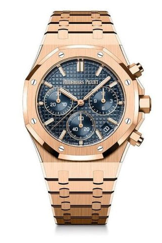 Audemars Piguet - 26240OR.OO.1320OR.0  Royal Oak Chronograph 41 Pink Gold / Blue / 50th Anniversary