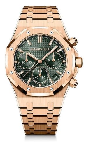 Audemars Piguet - 26240OR.OO.1320OR.04  Royal Oak Chronograph 41 Pink Gold / Green / 50th Anniversary