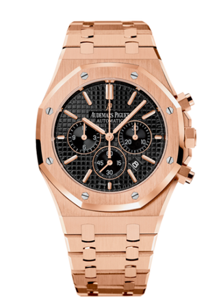 Audemars Piguet - 26320OR.OO.1220OR.01  Royal Oak Chronograph 41 Pink Gold / Black