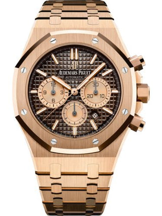 Audemars Piguet - 26331OR.OO.1220OR.02  Royal Oak Chronograph 41 Pink Gold / Brown