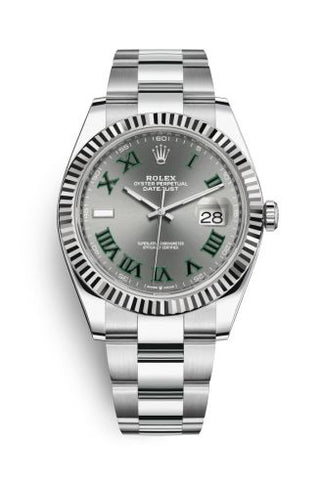 Rolex - 126334-0021  Datejust 41 Stainless Steel Fluted / Slate - Roman / Oyster