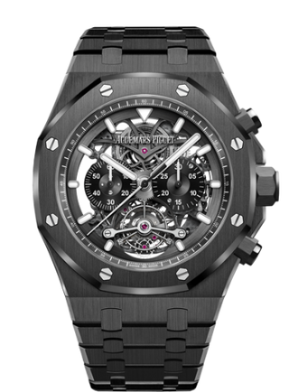 Audemars Piguet - 26343CE.OO.1247CE.01  Royal Oak 26343 Tourbillon Chronograph Openworked Ceramic