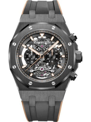 Audemars Piguet - 26343CE.OO.D002CA.04  Royal Oak Tourbillon Chronograph Openworked Ceramic / Pink Gold