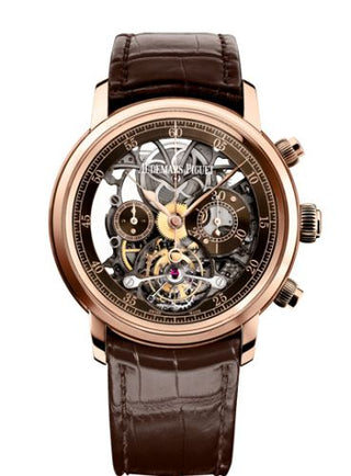 Audemars Piguet - 26346OR.OO.D088CR.01  Jules Audemars 26346 Tourbillon Chronograph Openworked Pink Gold