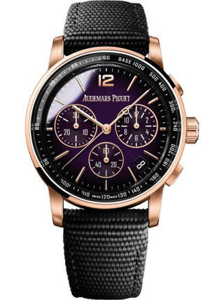 Audemars Piguet - 26393OR.OO.A002KB.02  CODE 11.59 Chronograph Selfwinding Pink Gold / Purple / Fabric