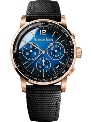 Audemars Piguet - 26393OR.OO.A002KB.03  CODE 11.59 Chronograph Selfwinding Pink Gold / Blue / Fabric