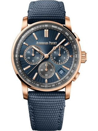 Audemars Piguet - 26393OR.OO.A348KB.01  CODE 11.59 Chronograph Selfwinding Pink Gold / Blue