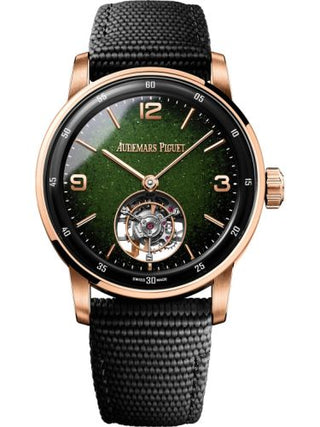 Audemars Piguet - 26396NR.OO.D002KB.01  CODE 11.59 Tourbillon Selfwinding Ceramic - Pink Gold / Green Aventurine