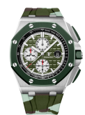 Audemars Piguet - 26400SO.OO.A055CA.01  Royal Oak Offshore 44 Stainless Steel / Ceramic / Khaki / Rubber